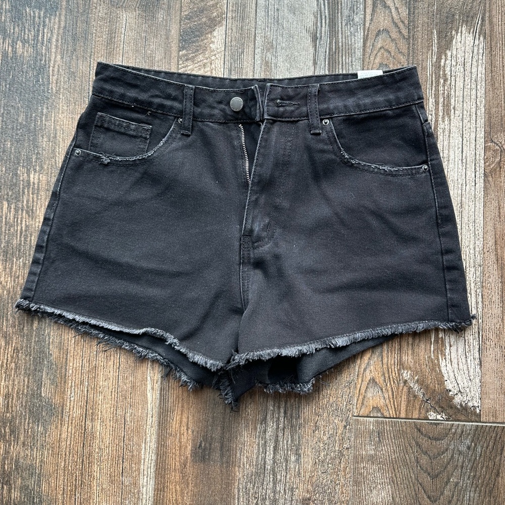 High Waist Denim Shorts - Picture 3 of 5